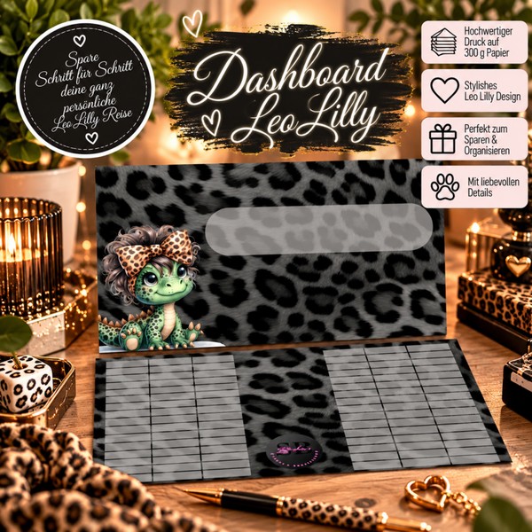 🖤 Dashboard LeoLilly – Stylisches Leo-Design zum Sparen 🐉