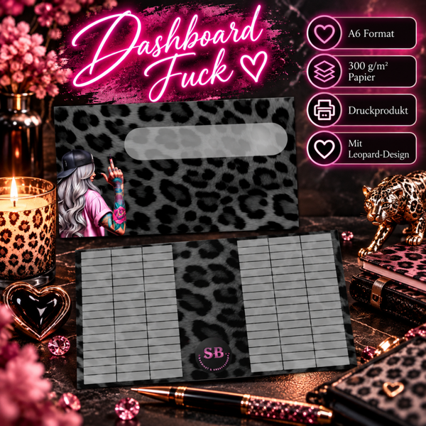🖤 Dashboard „Fuck“ – Leopard Design | A6 Planer Dashboard