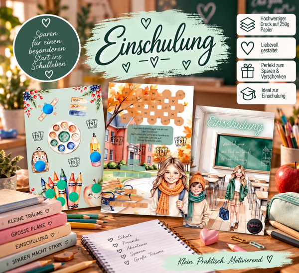 🎒 Einschulung Sparchallenge – Spielerisch sparen zum Schulanfang 🍂