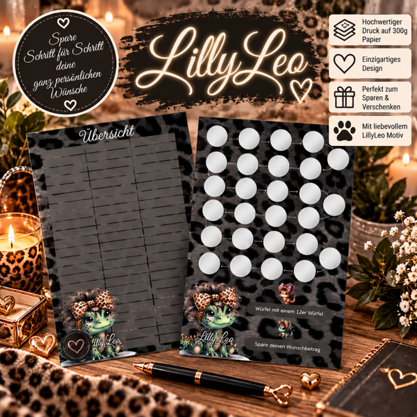 🖤 LillyLeo – Sparchallenge im Leoparden-Look | Sparspiel & Spartracker