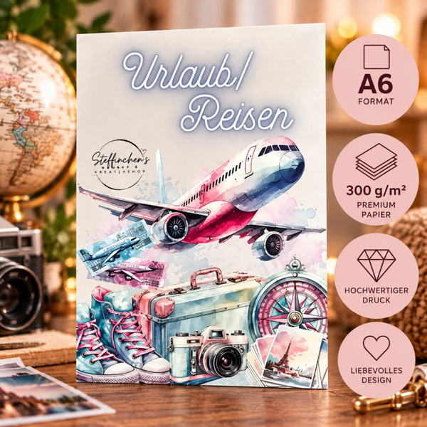 ✈️ A6 Deckblatt „Urlaub / Reisen“ – Fernweh & Reiselust