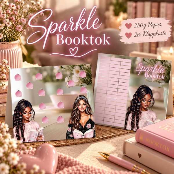 ✨ Sparkle Booktok – Romantische 2er Klappkarte