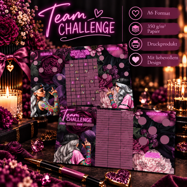🖤 Team Challenge – Dark Floral | A6