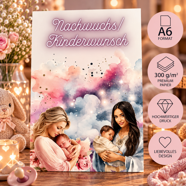 🩷 A6 Deckblatt „Nachwuchs / Kinderwunsch“ – Ein Herzenswunsch