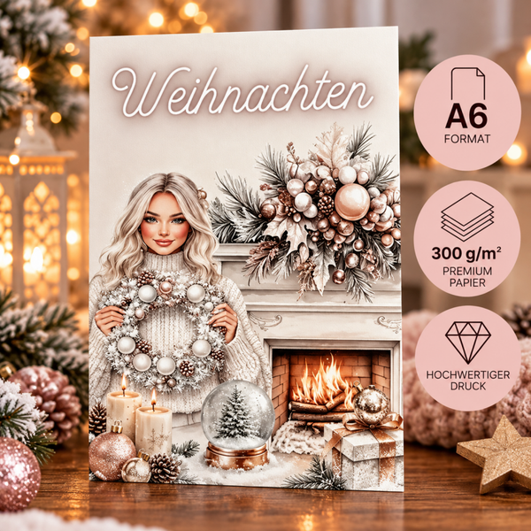 🎄 A6 Deckblatt „Weihnachten“ – Festlicher Weihnachtszauber