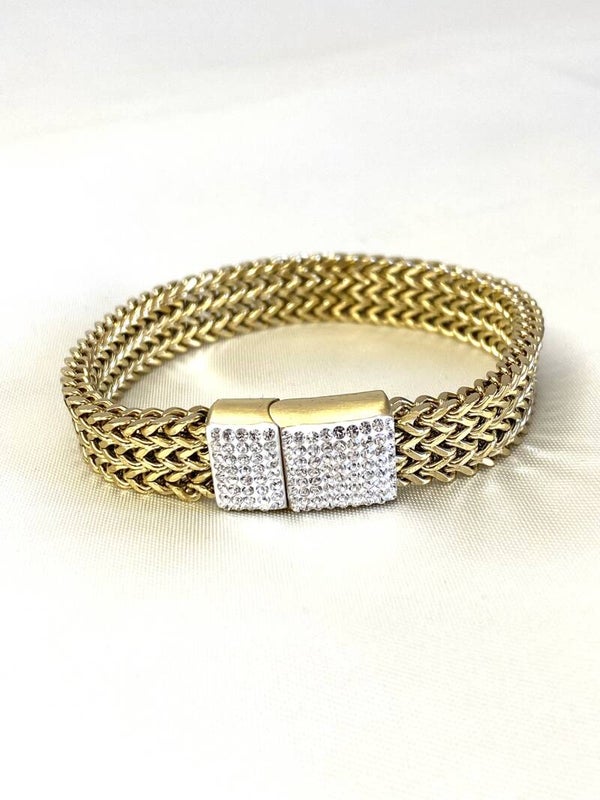Bracelet en Acier Inoxydable Couleur Or