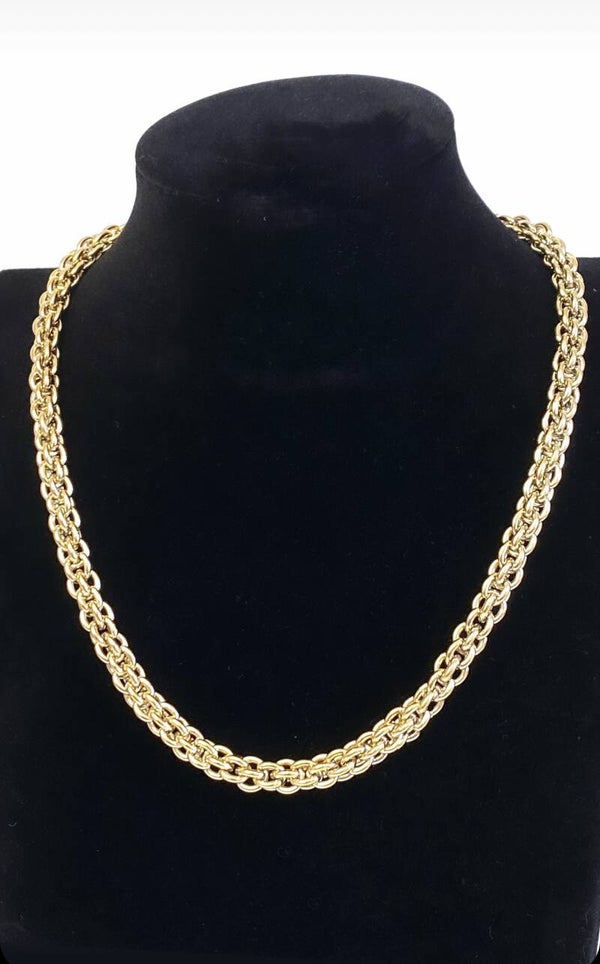 Collier en Acier Inoxydable Couleur Or – Maille épaisse