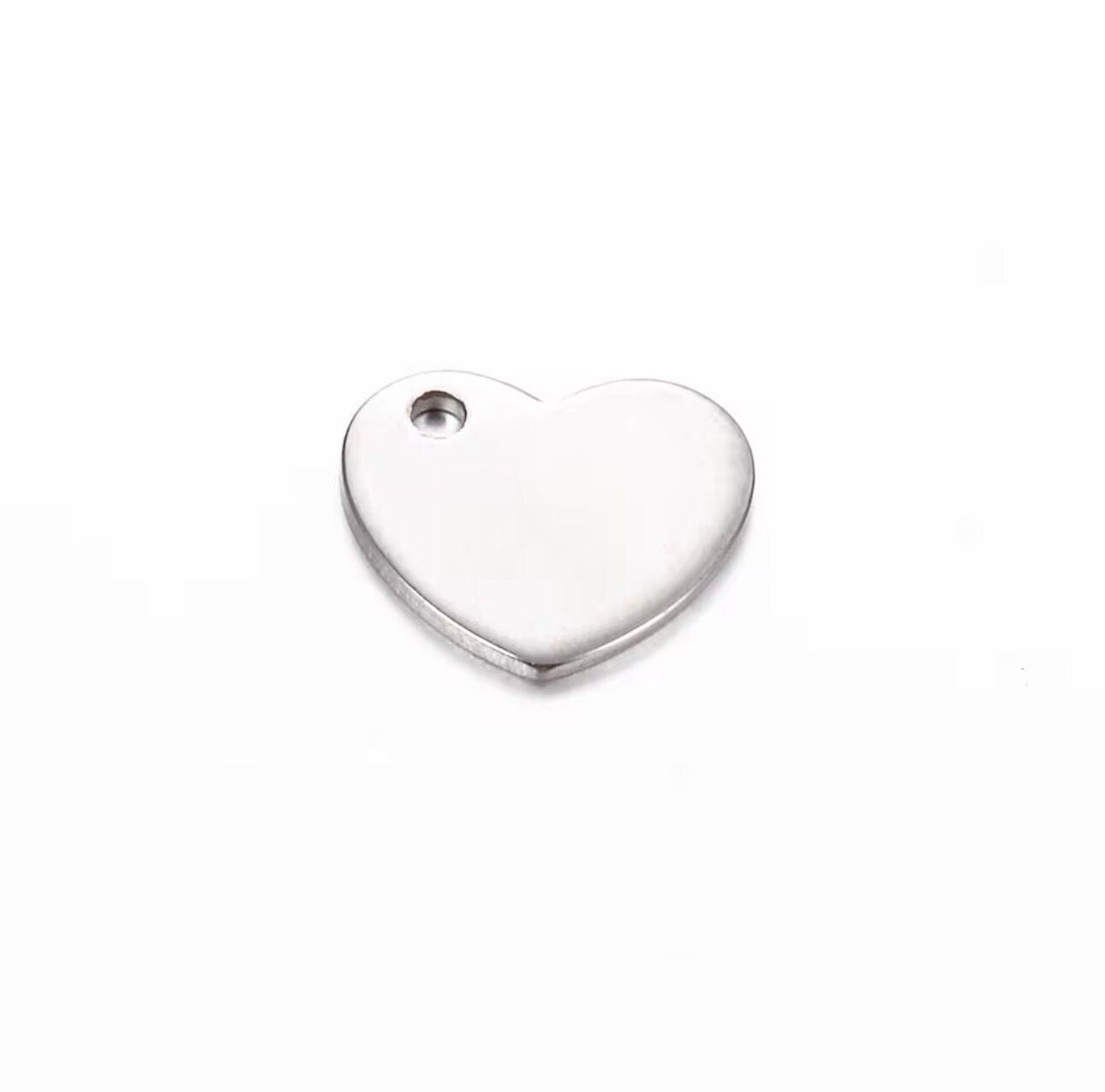 Bedel hart zijkant 9x10mm zilver
