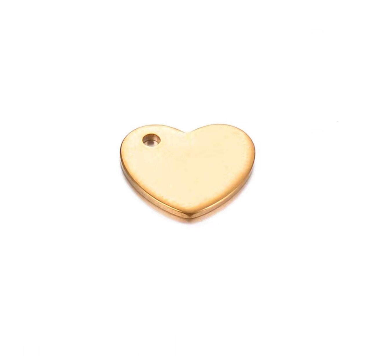 Bedel hart zijkant 6x7mm goud