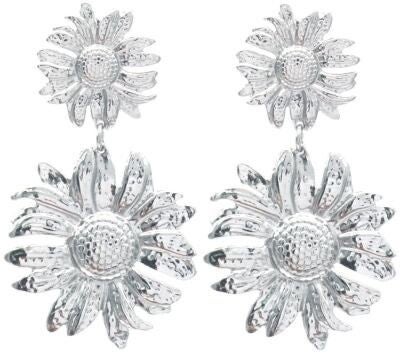 oorbellen dubbele zonnebloem