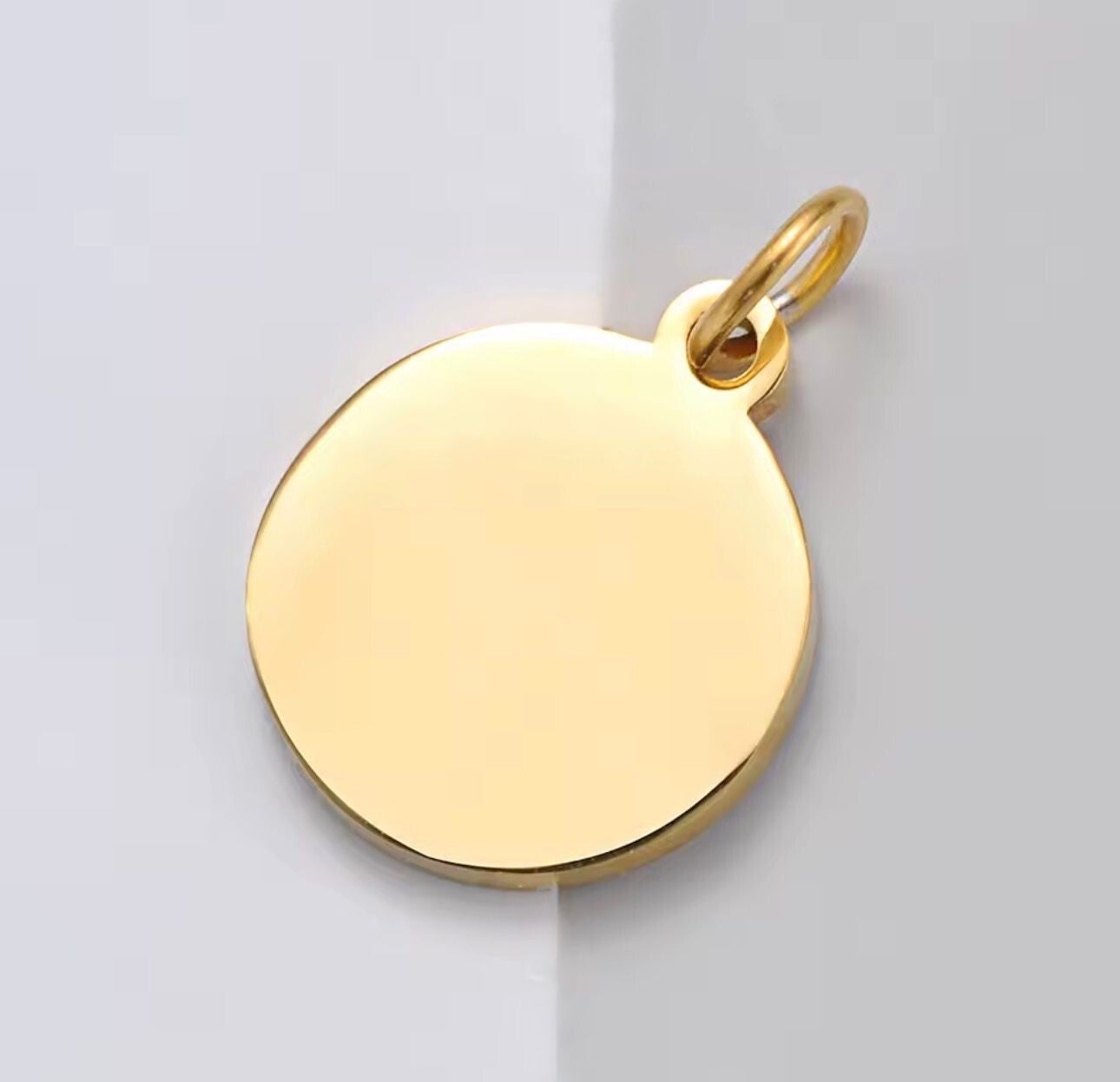 Bedel rond 12x17,5mm goud