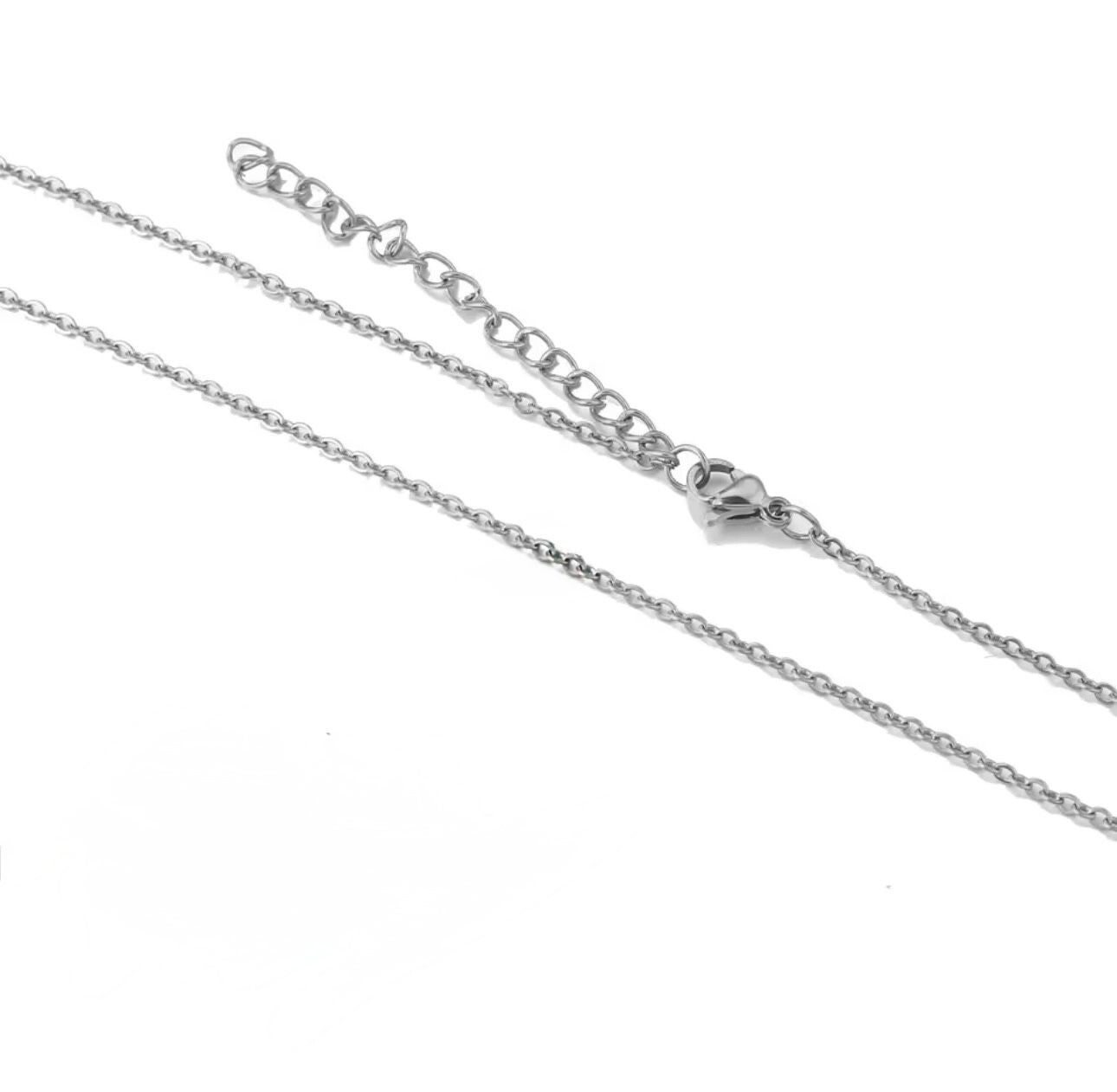 mini schakel ketting zilver
