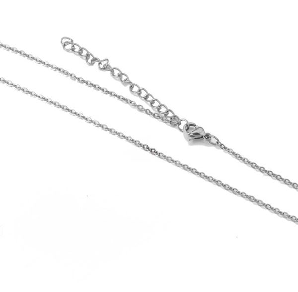 mini schakel ketting zilver