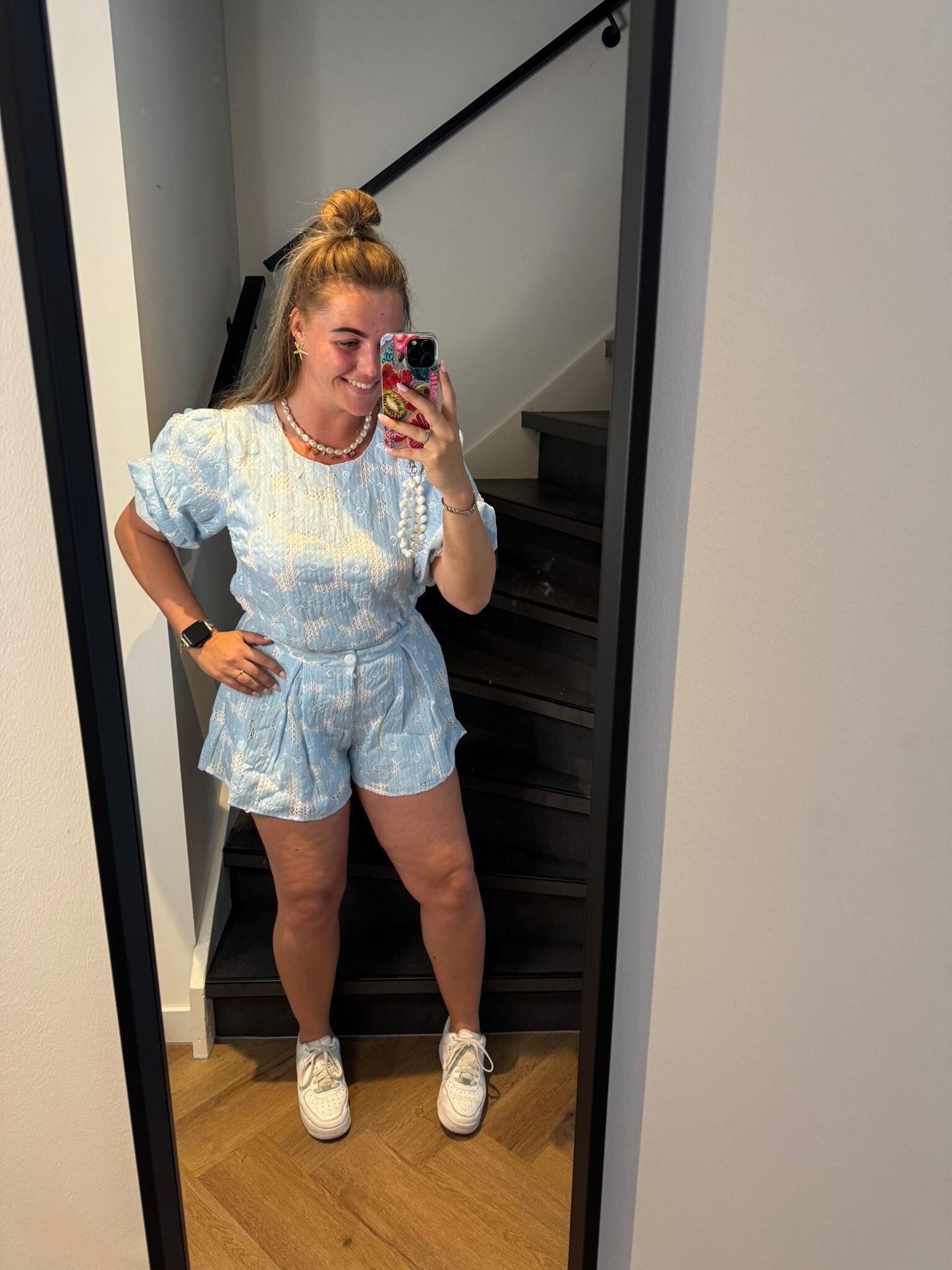 Set top en broekje blauw