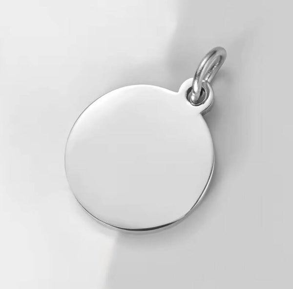 Bedel rond 12x17,5mm zilver