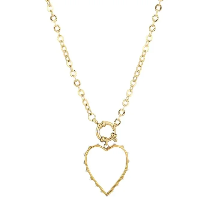 ketting open hart parel