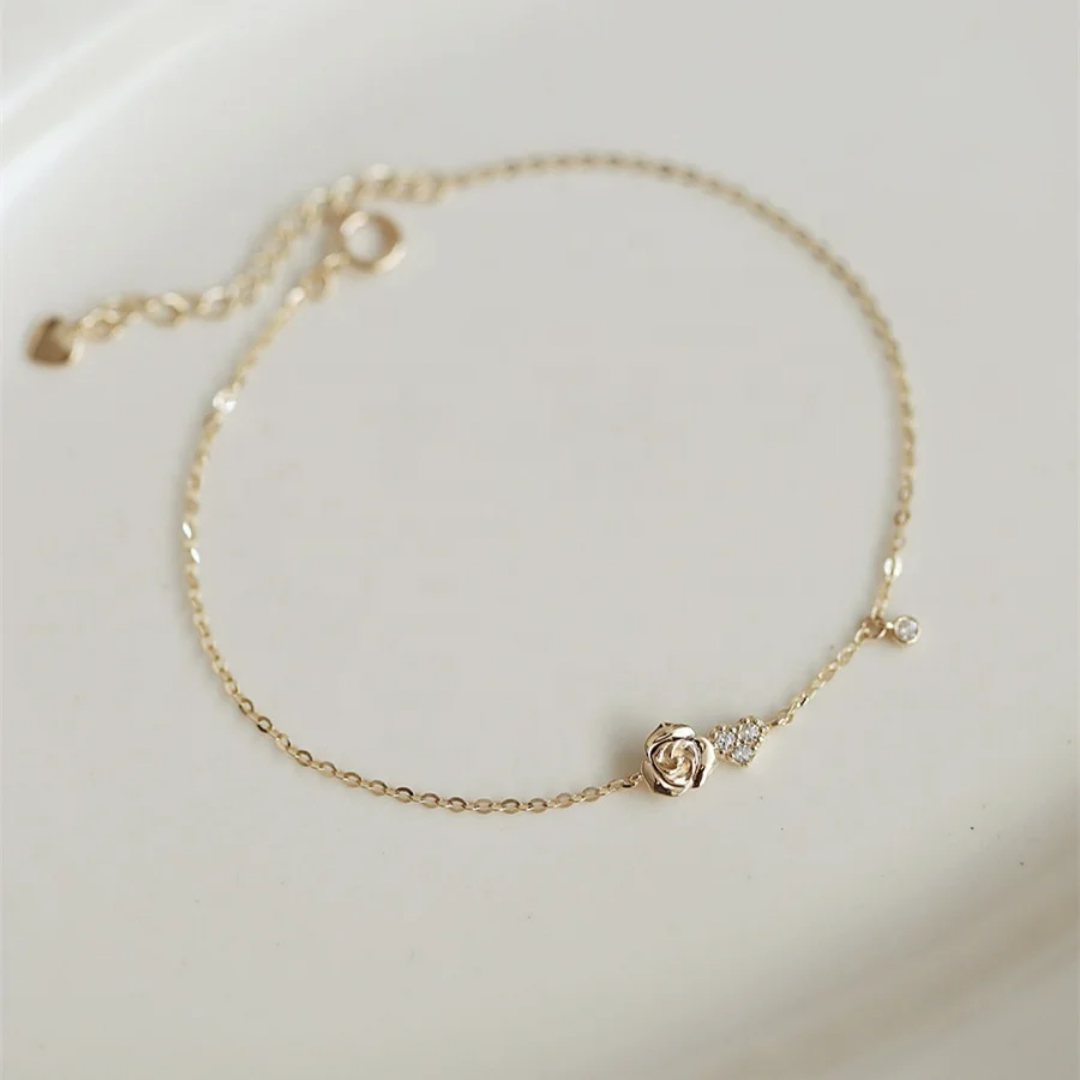 Armband met roos & hartje