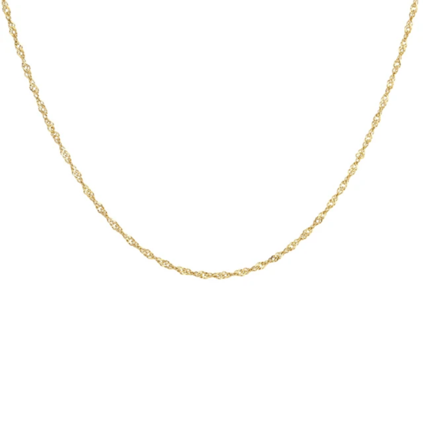 Stainless Steel rope chain ketting – goud of zilver