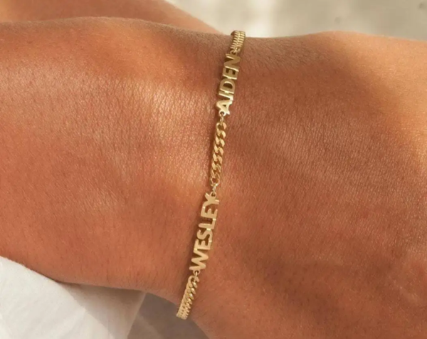 Gepersonaliseerde Naam Armband Noelle – Stainless Steel (Goud/Zilver)