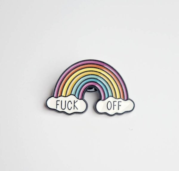 Broche Regenboog met tekst