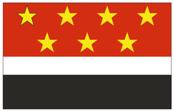 Zevenhuister Gevelvlag, groot 300x200 cm, vlaggendoek 165 gr.