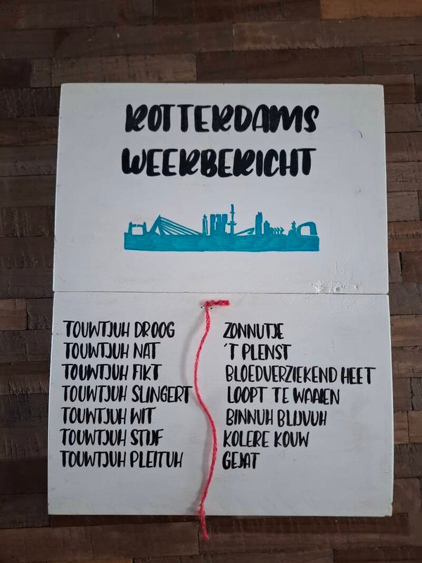 Weerbericht Rotterdam dialect,  102 weer