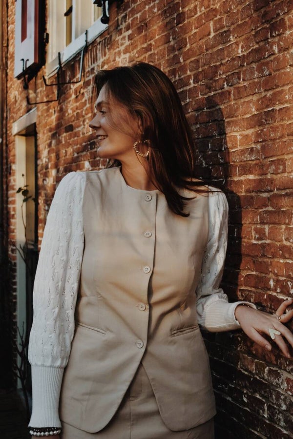Beige lisa gilet