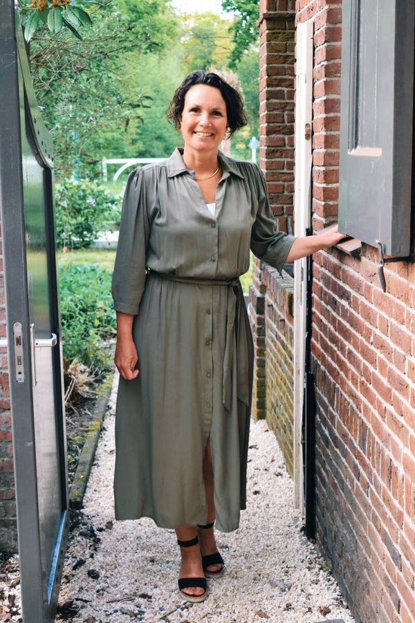 Green army dress