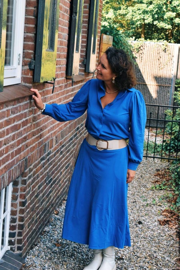 Koningsblauwe travel rok