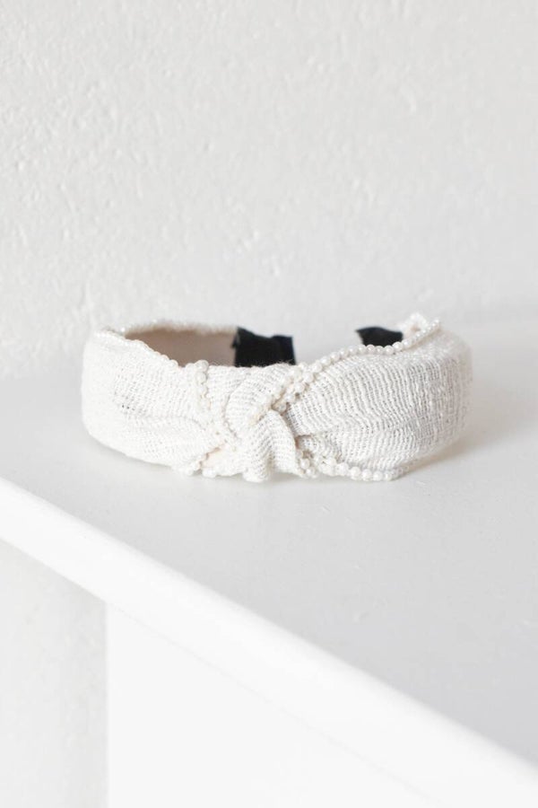 Creme beauty haarband