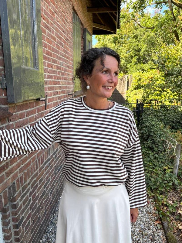 Brown White stripes longsleeve