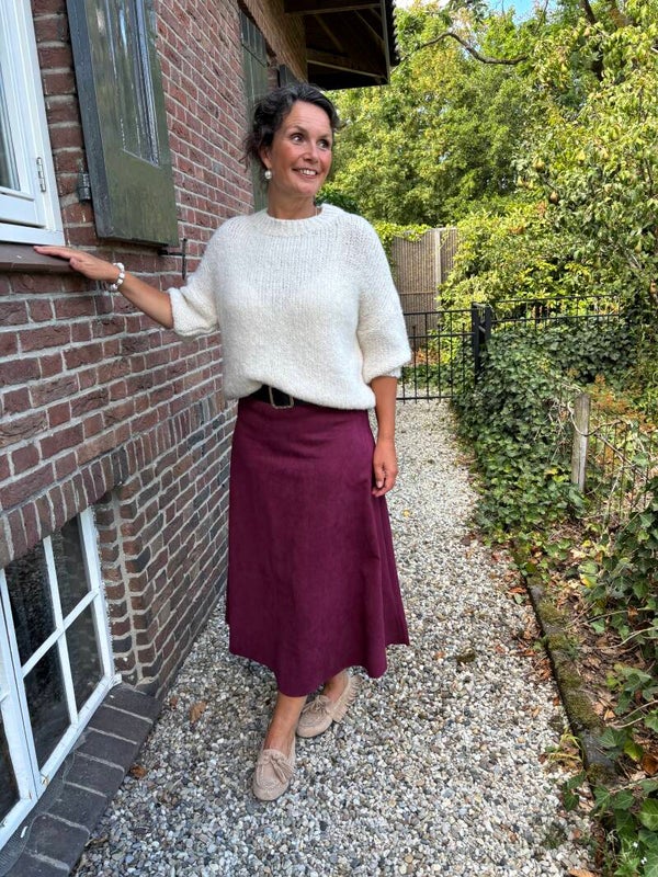 Burgundy suède rok