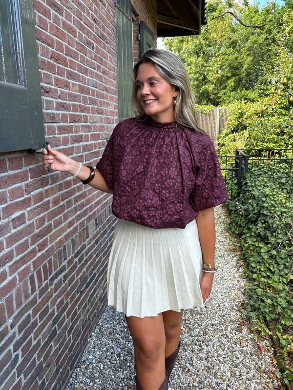 Ecru fleur rokje