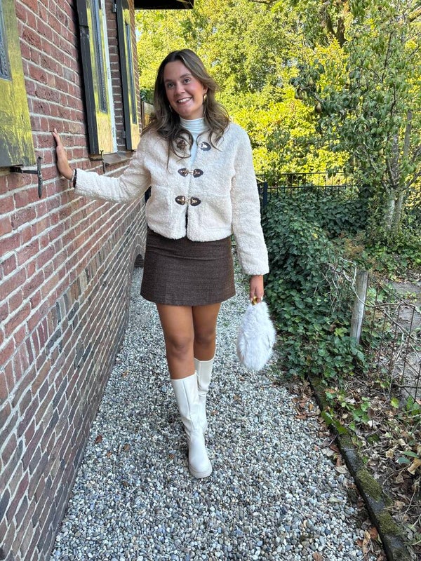 Bruin Camel chic rok