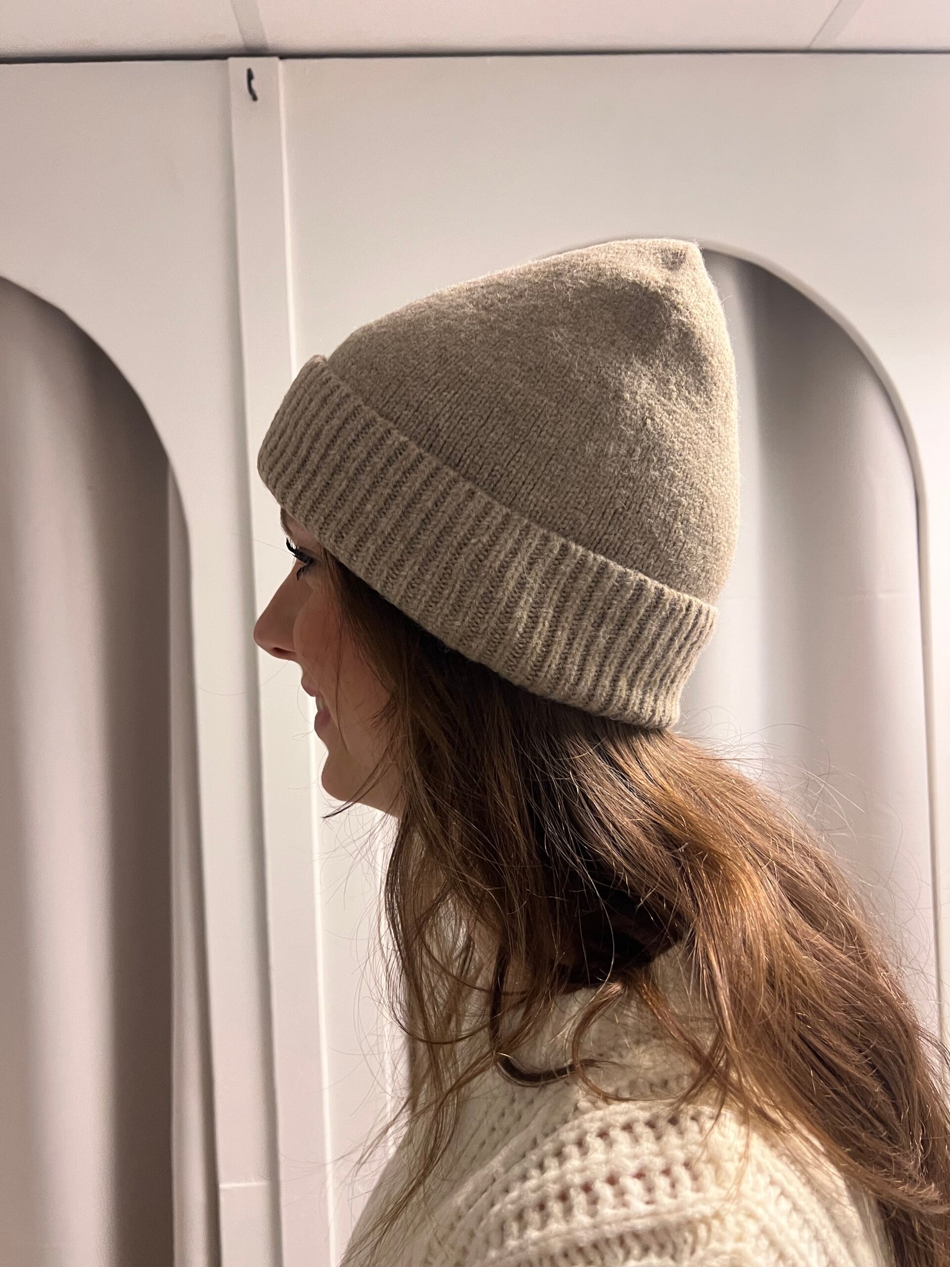 Beige beanie