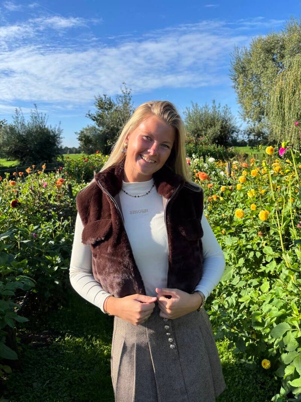 t bruine bont gilet
