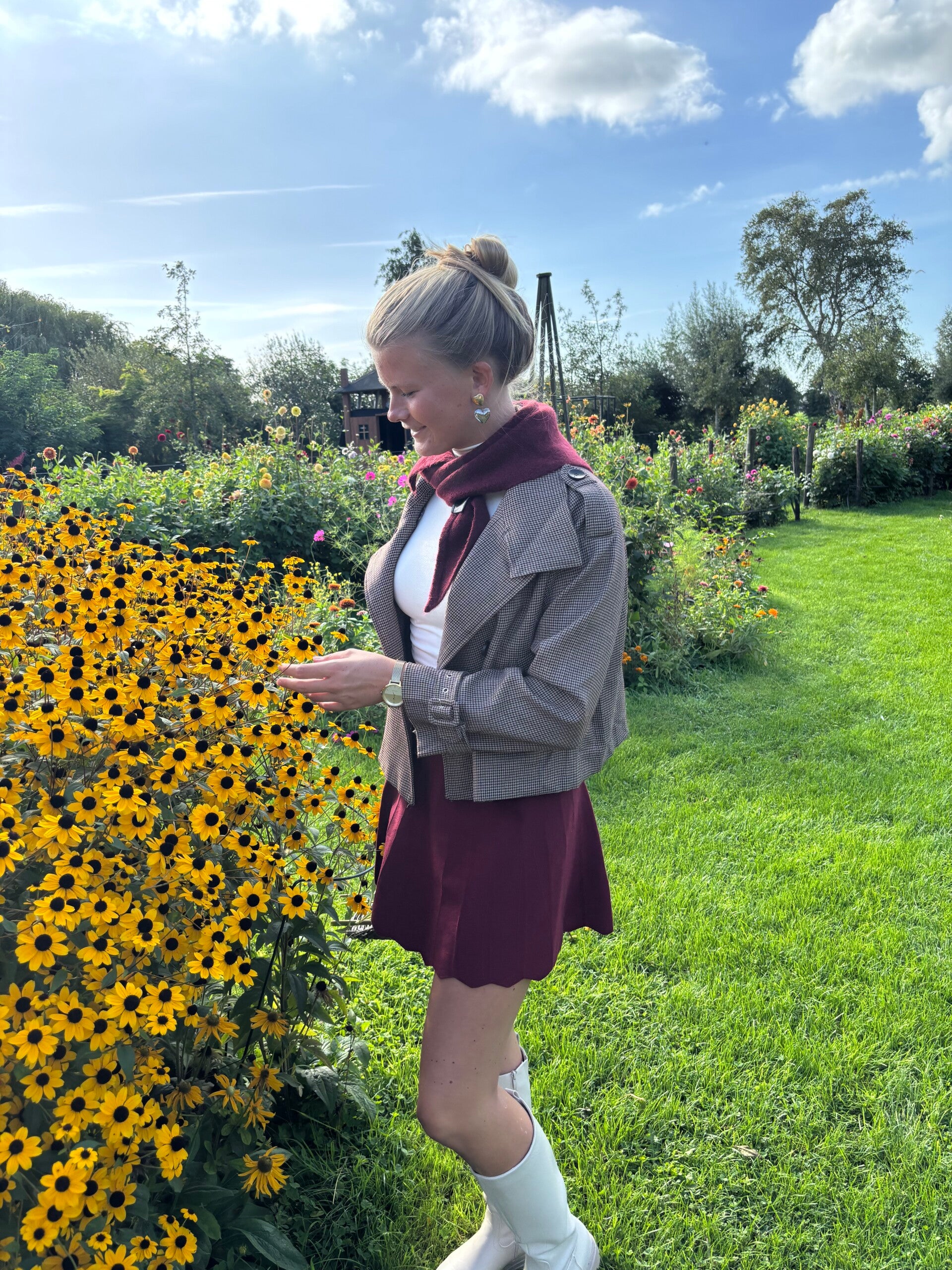 Ruitjes trenchcoat