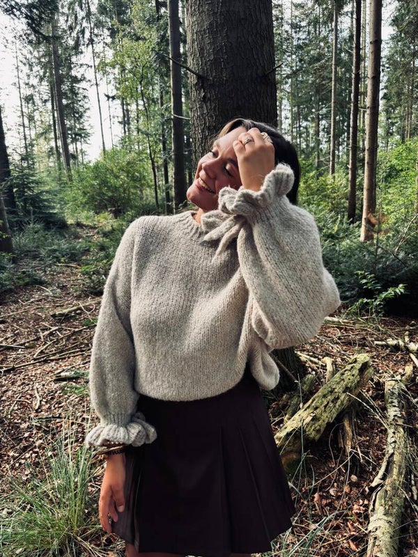 Beige lieve trui