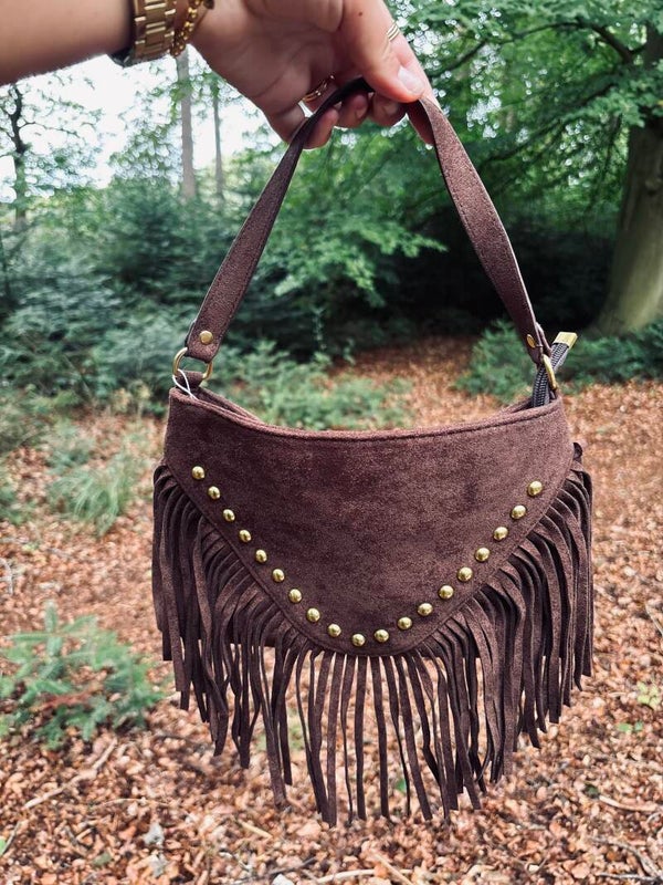 Brown suède bag
