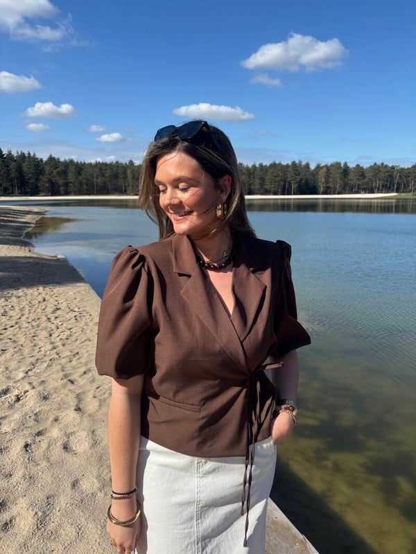 De leuke bruine blazer