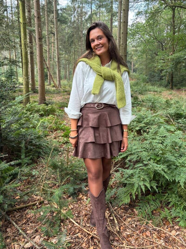 Bruin suède Maud rok