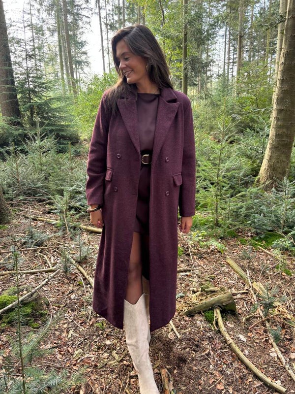 Burgundy long coat