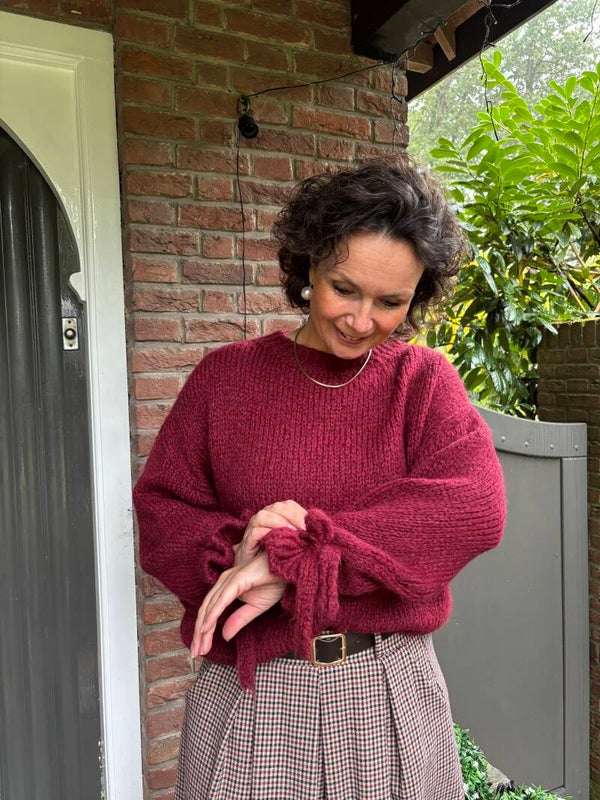 Burgundy lieve trui