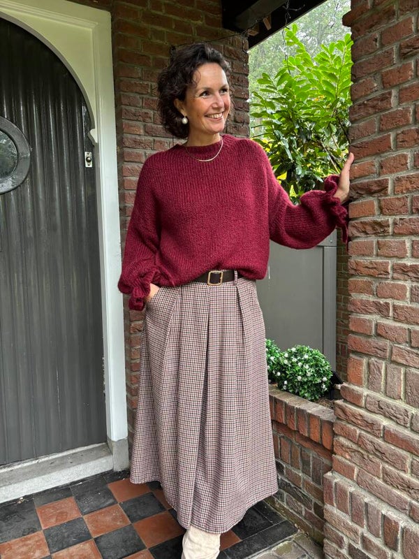 Burgundy Brown Ella skirt