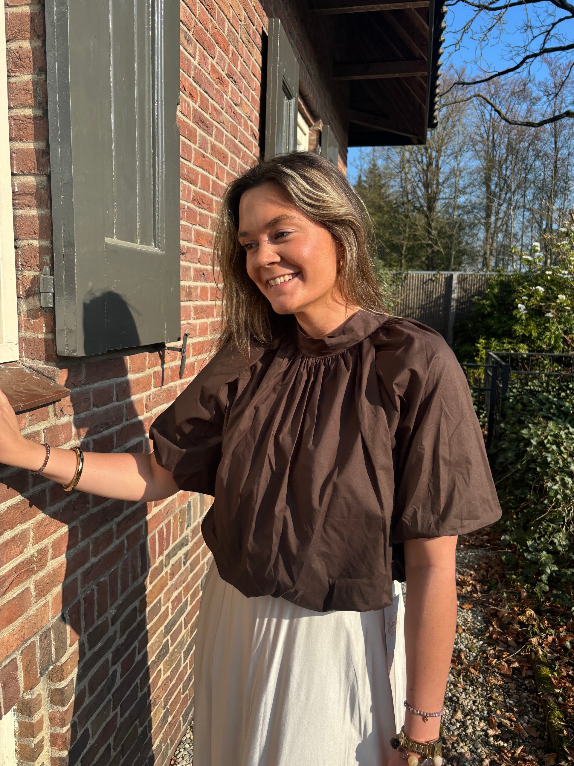 ‘t lente blousje bruin