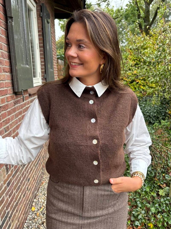 Brown Cozy gilet