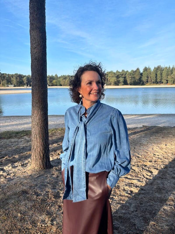 Denim blouse