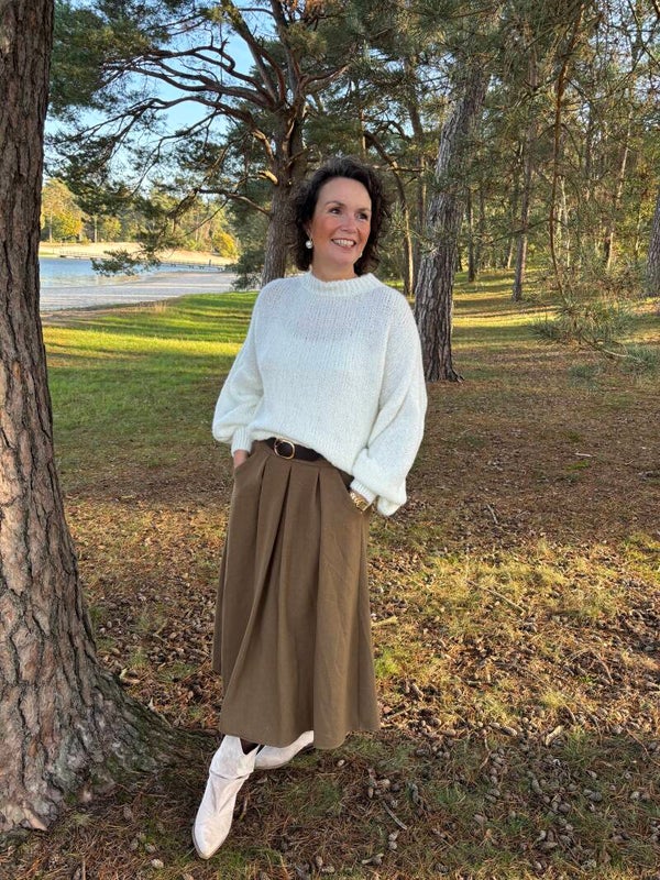 Olive green skirt