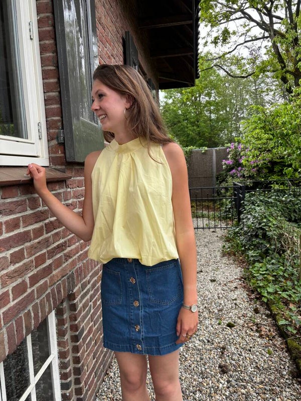 Denim button rokje