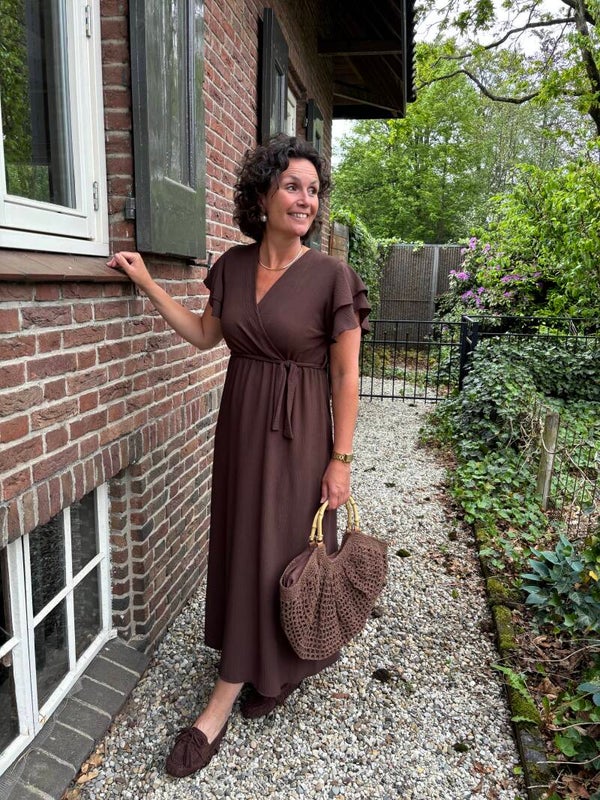 Long brown summer dress
